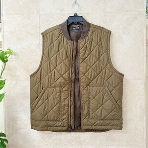 Line of Trade Quilted Olive Utility Vest XL Zip Front Puffer